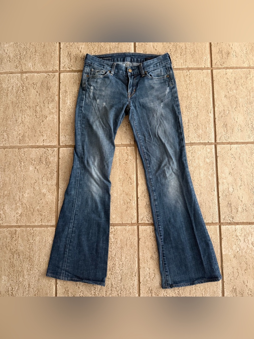 Citizens Of Humanity Jeans Womens 28 Ric Rac 110 Low Waist Wide Leg Stretch Blue